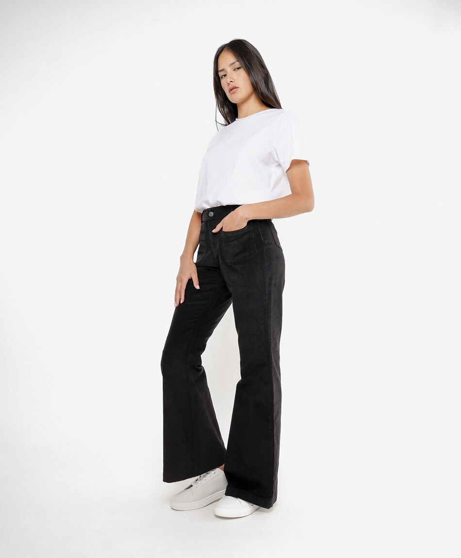 Pantal&oacute;n mujer corderoy flare