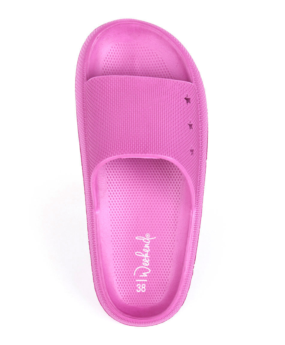 Sandalia mujer estrellas morada eva