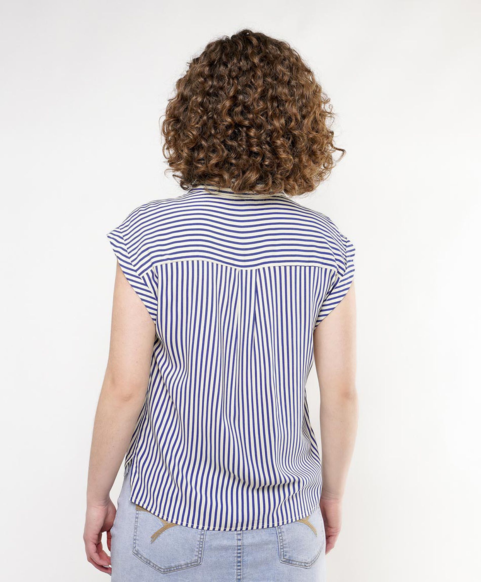 Blusa mujer listas mini manga Blusa mujer listas mini manga