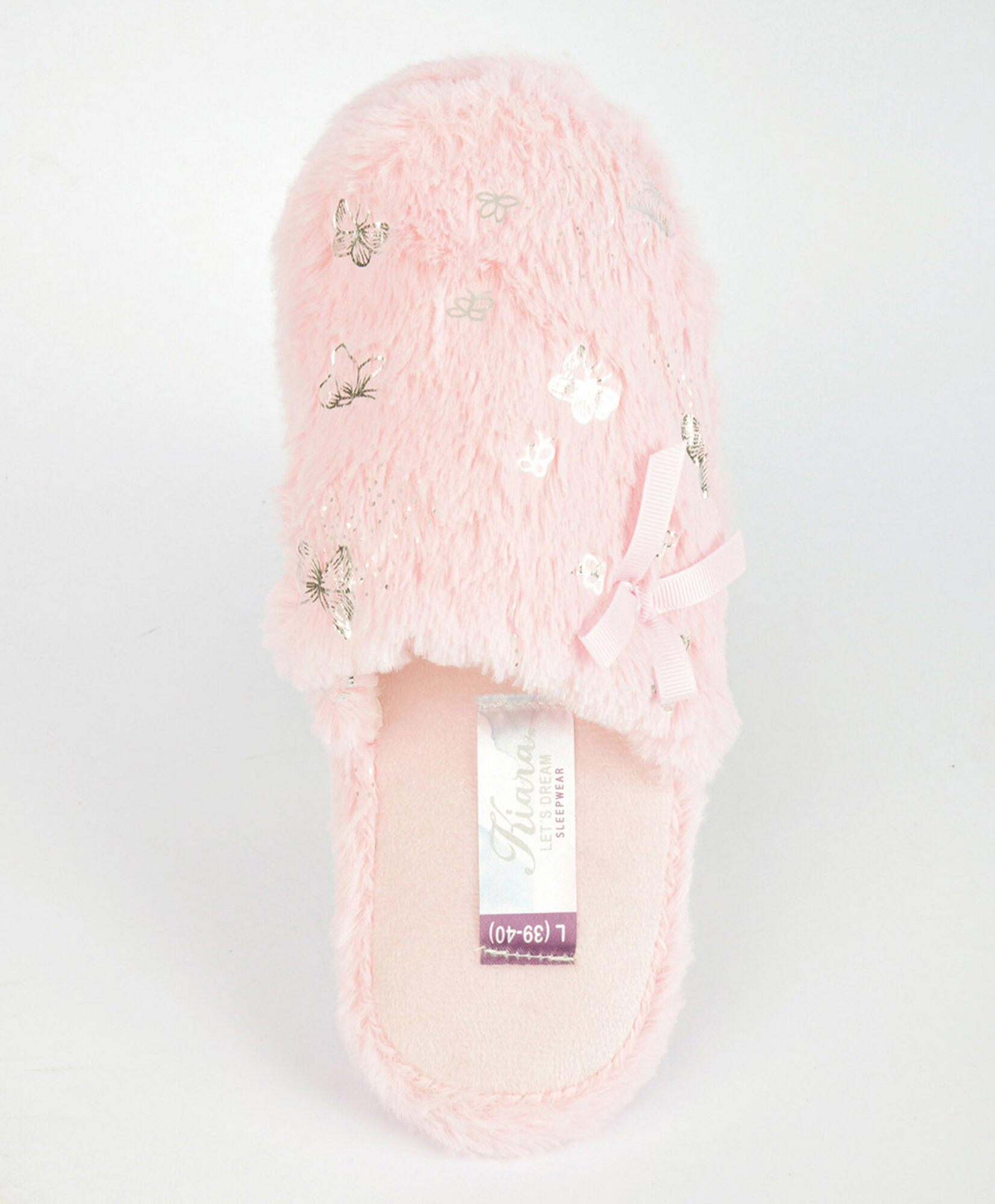 Pantufla mujer brillos mariposas rosada Pantufla mujer brillos mariposas rosada