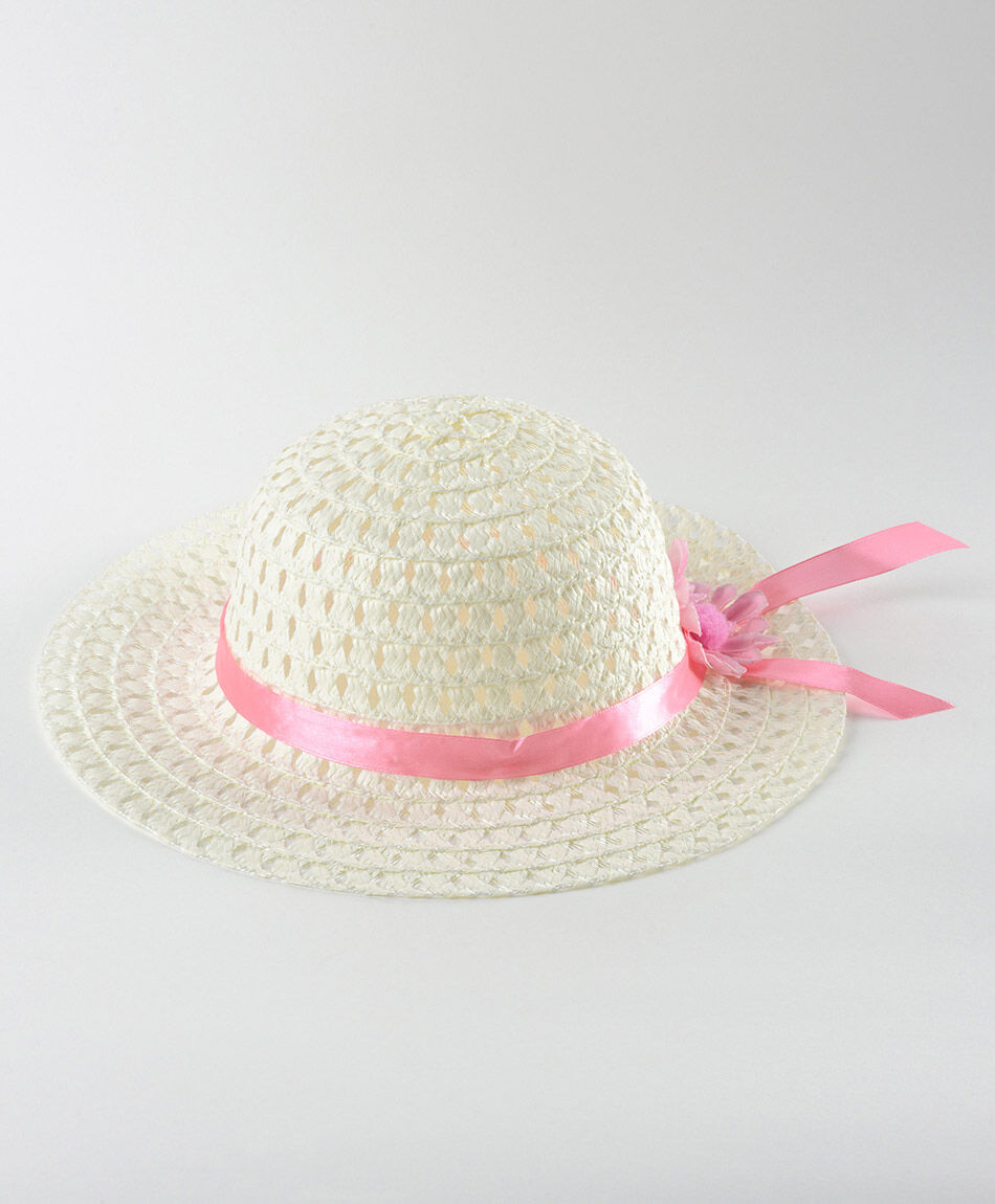 Sombrero ni&ntilde;a cinta con flor