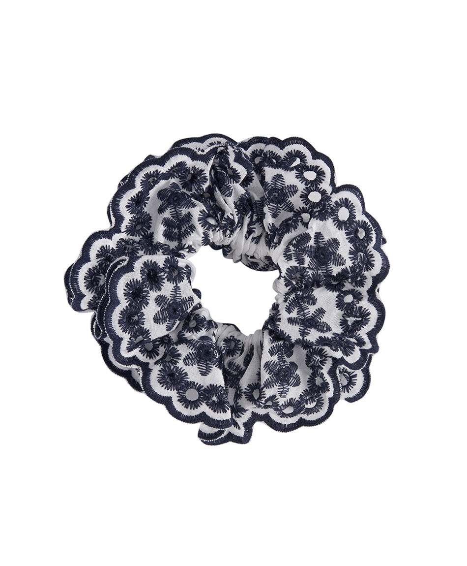 Scrunchie mujer bordado
