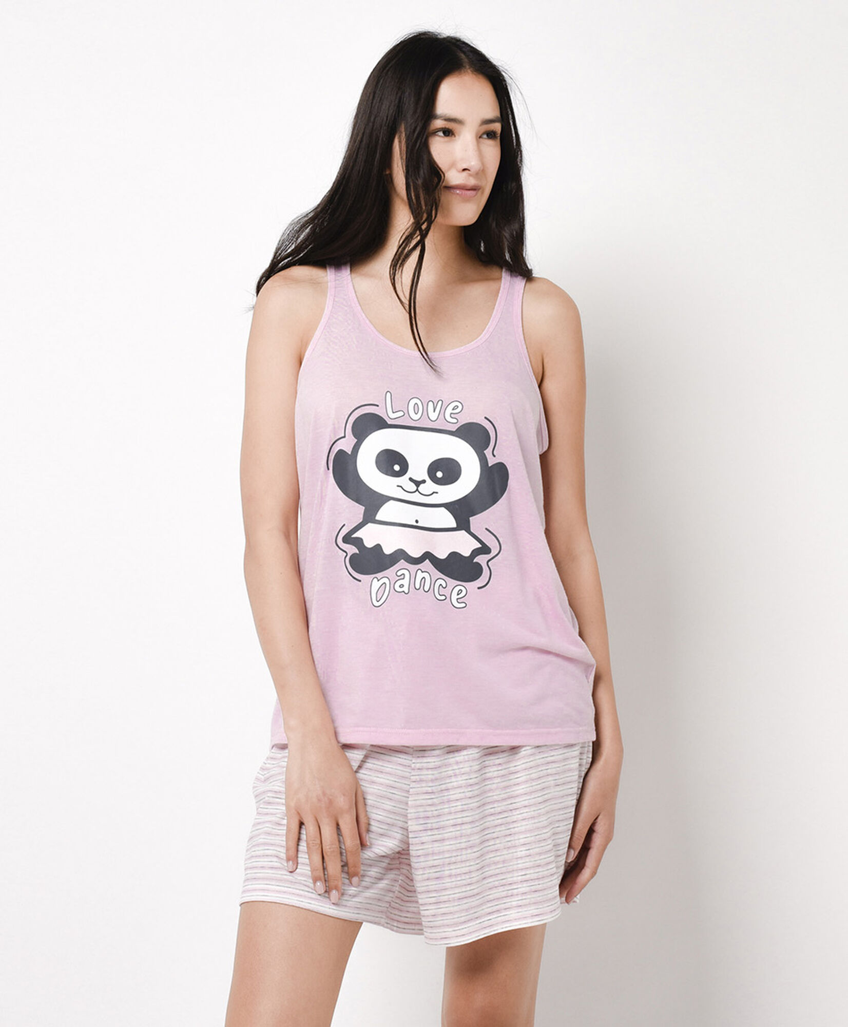 Pijama mujer short panda Pijama mujer short panda