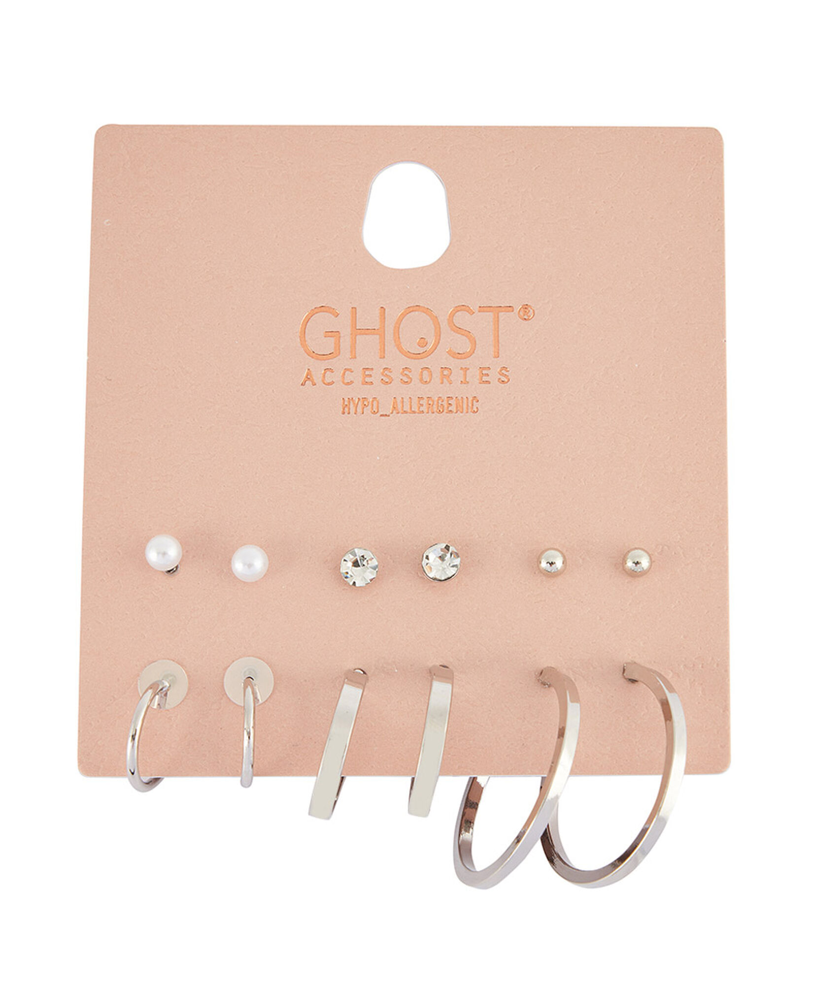 Set 6 aros mujer plateados Set 6 aros mujer plateados