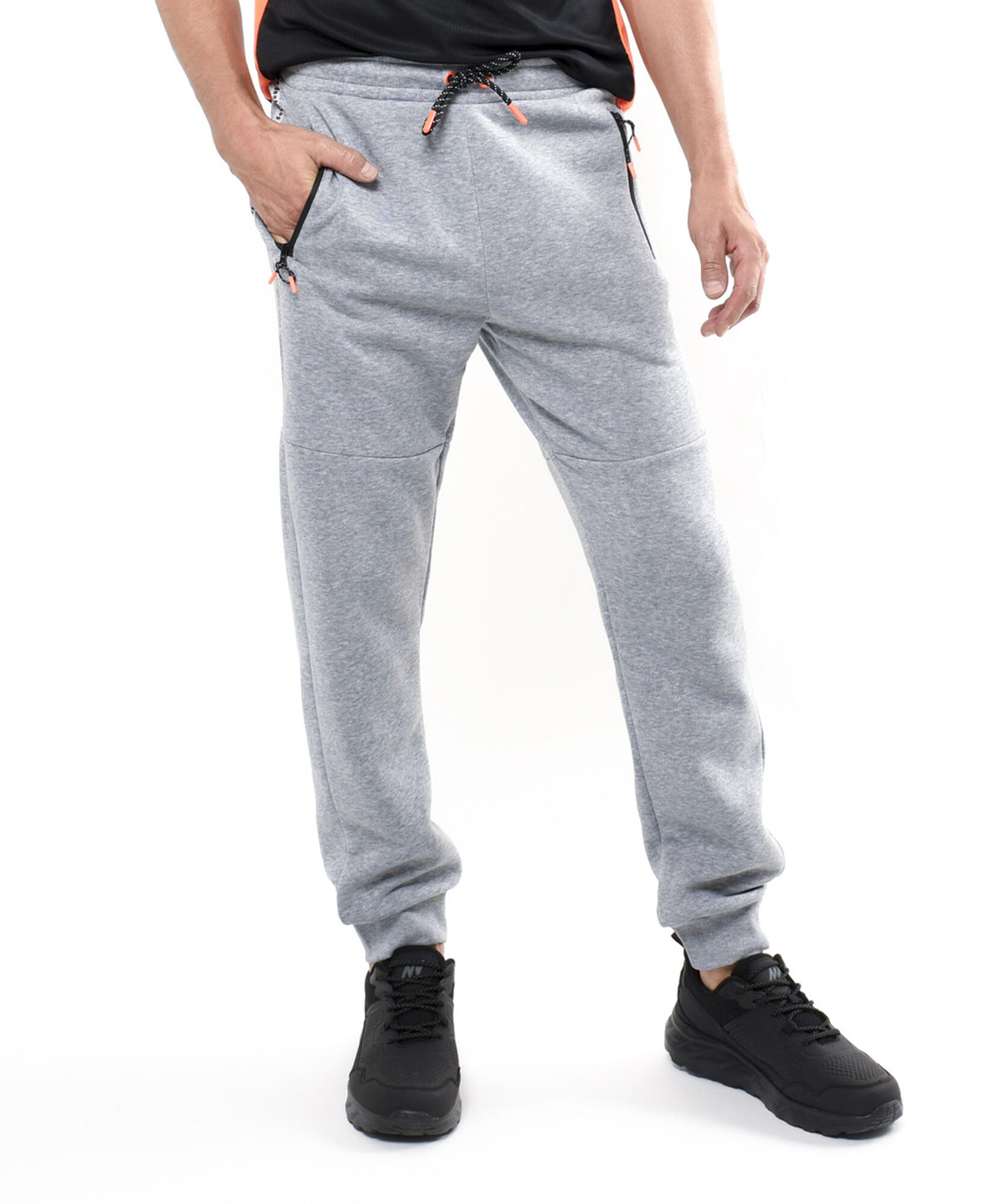 Pantalón deportivo hombre gris cierres Pantalón deportivo hombre gris cierres