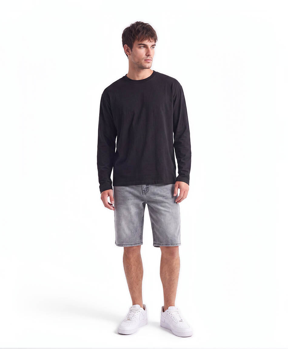 Bermuda hombre denim gris