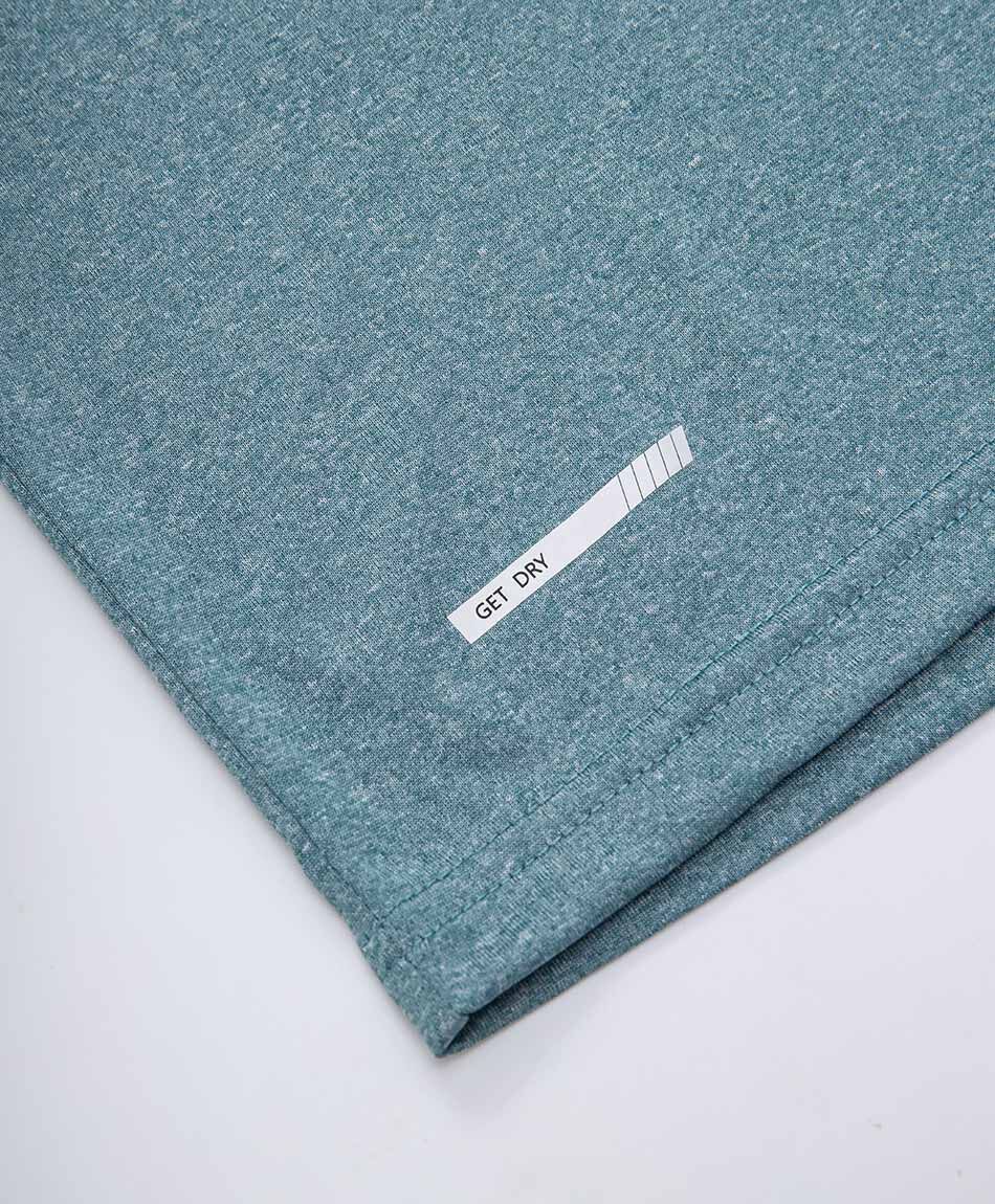 Polera deportiva hombre melange turquesa