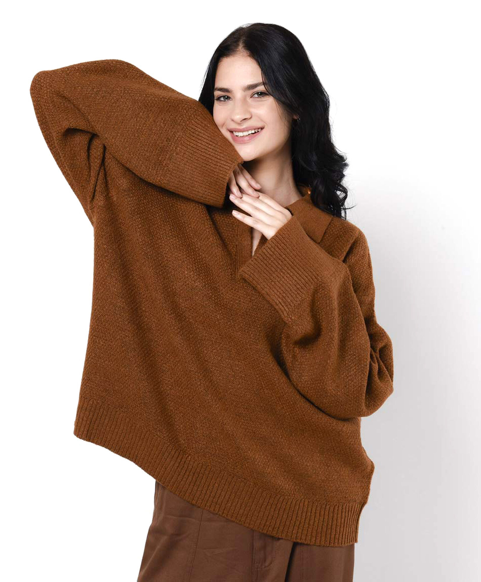 Sweater mujer oversize cuello Sweater mujer oversize cuello