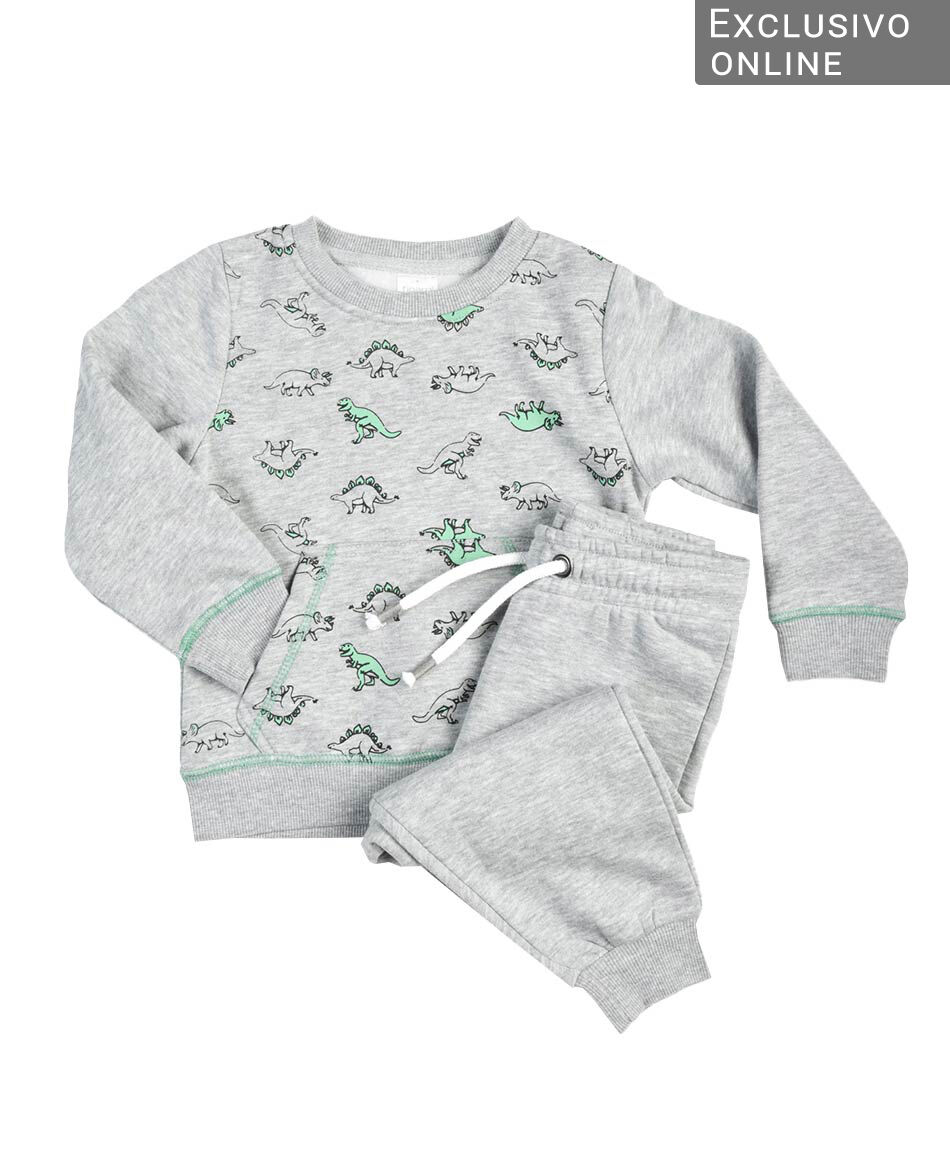 Set buzo beb&eacute; dinosaurios
