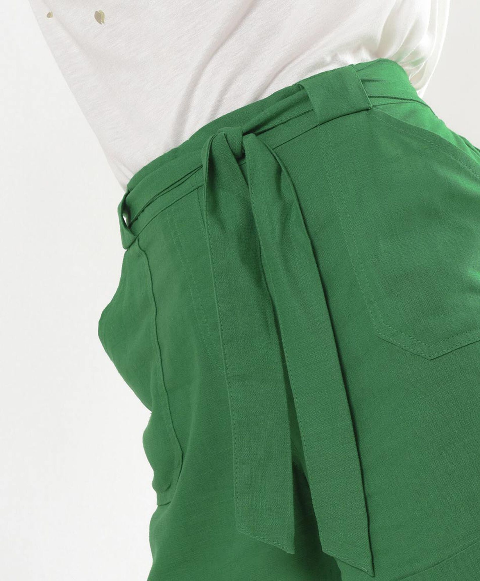 Short mujer lino doblez Short mujer lino doblez