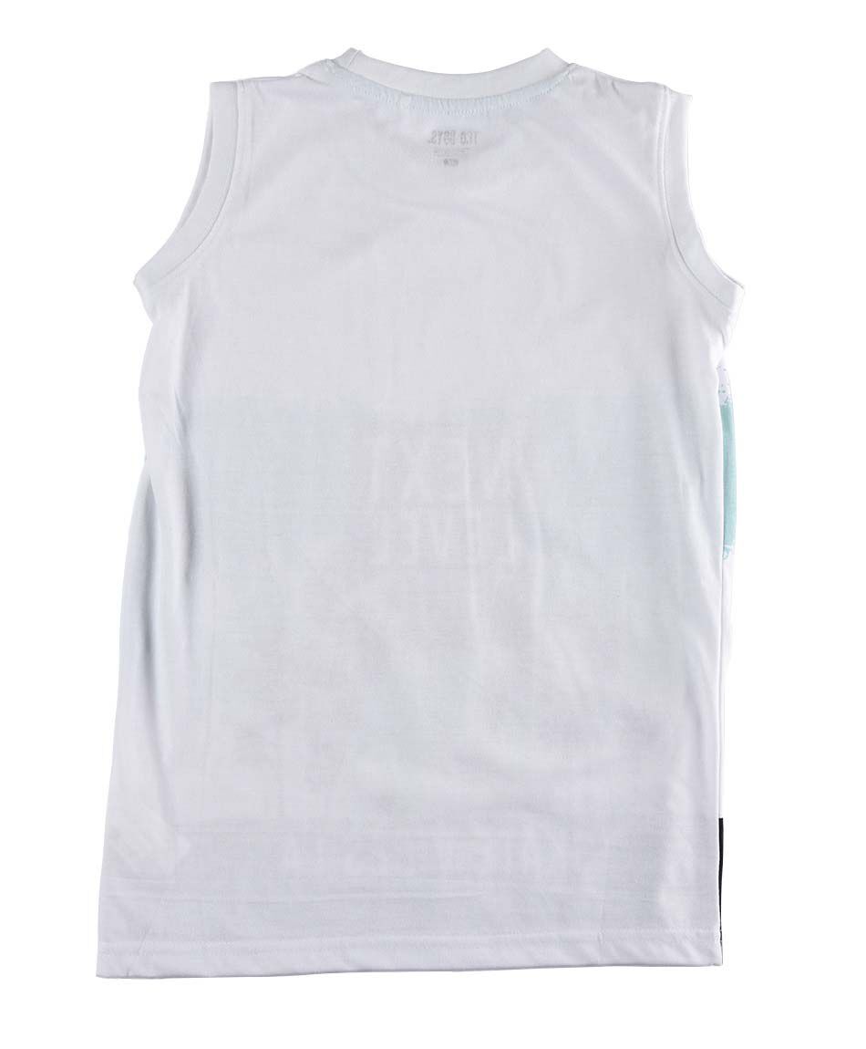 Polera sin mangas cuello redondo