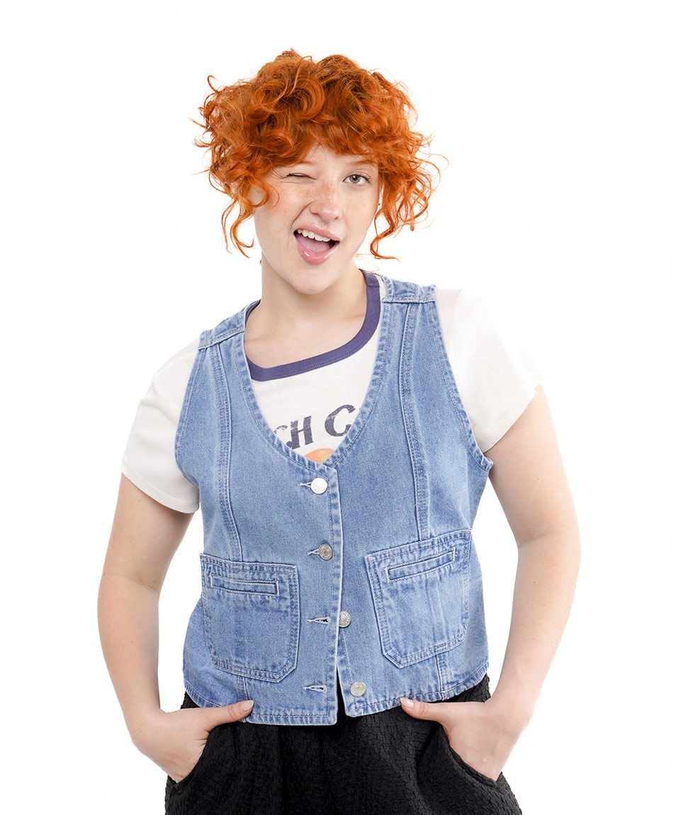 Blusa mujer vest mezclilla