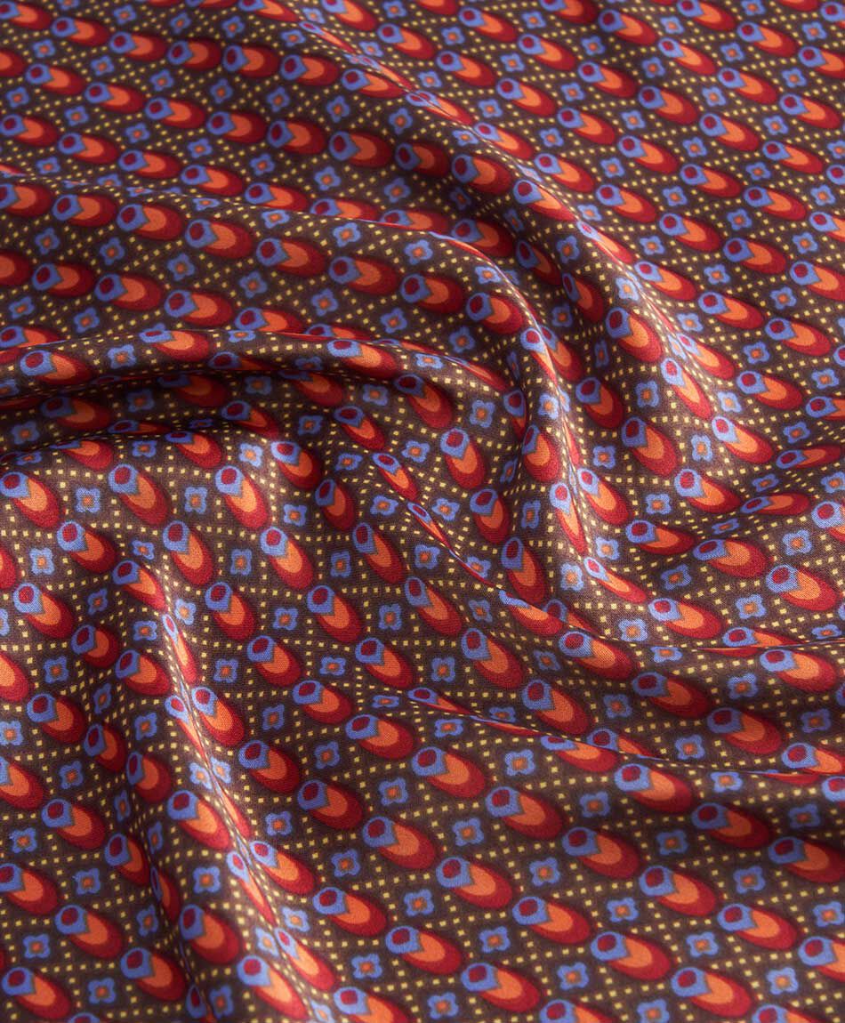 Pa&ntilde;uelo mujer animal  flower brown