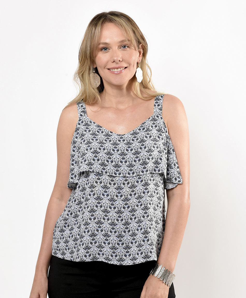 Blusa mujer doble pieza