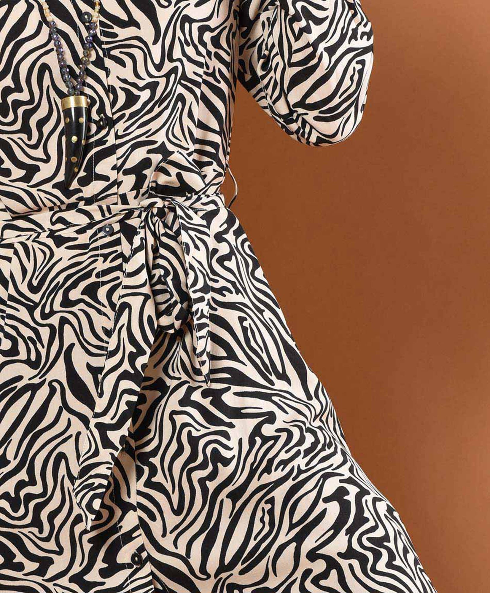 Vestido largo mujer abotonado animal print Vestido largo mujer abotonado animal print