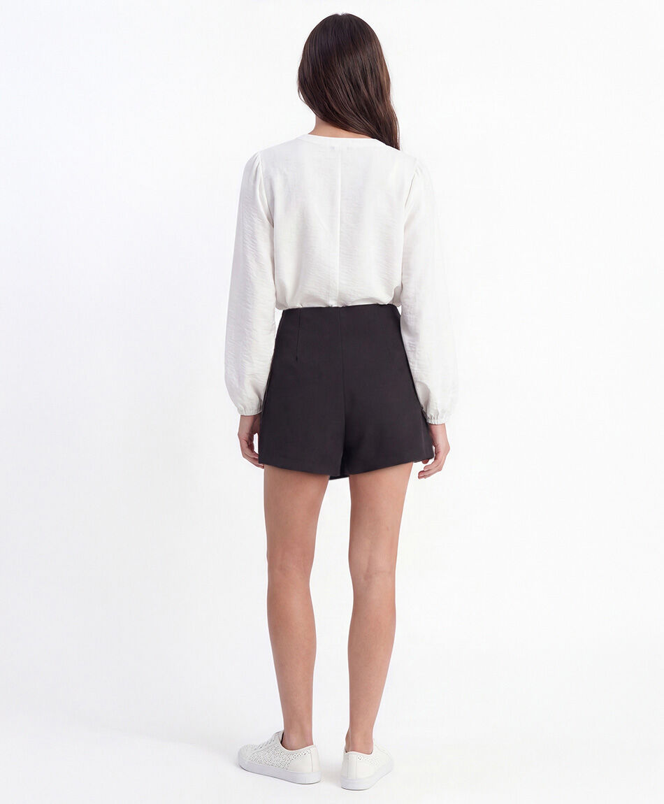 Mini falda mujer short botones dorados