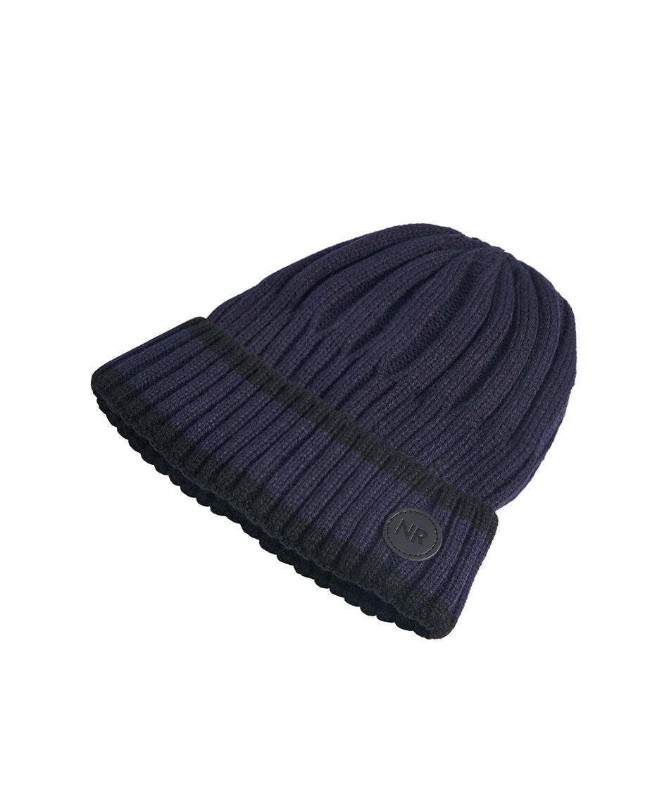 Gorro hombre textura navy