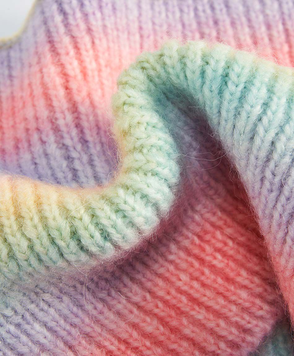 Cuello infantil l&iacute;neas arco&iacute;ris