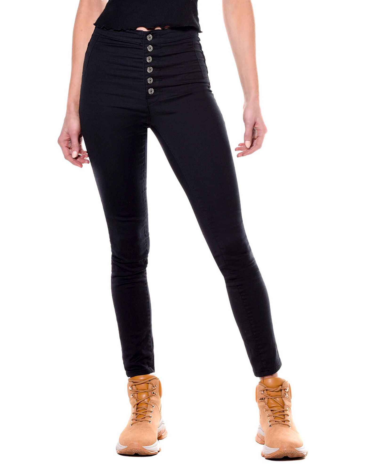 Jeans tiro alto botones Jeans tiro alto botones