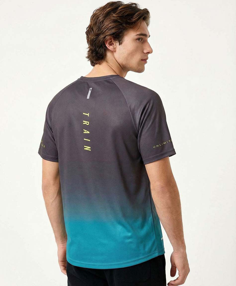 Polera deportiva hombre bicolor