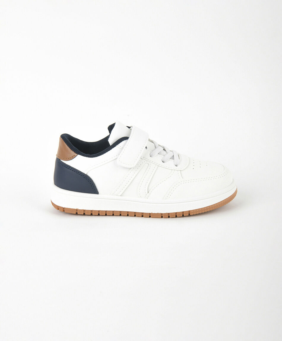 Zapatilla infantil tricolor velcro