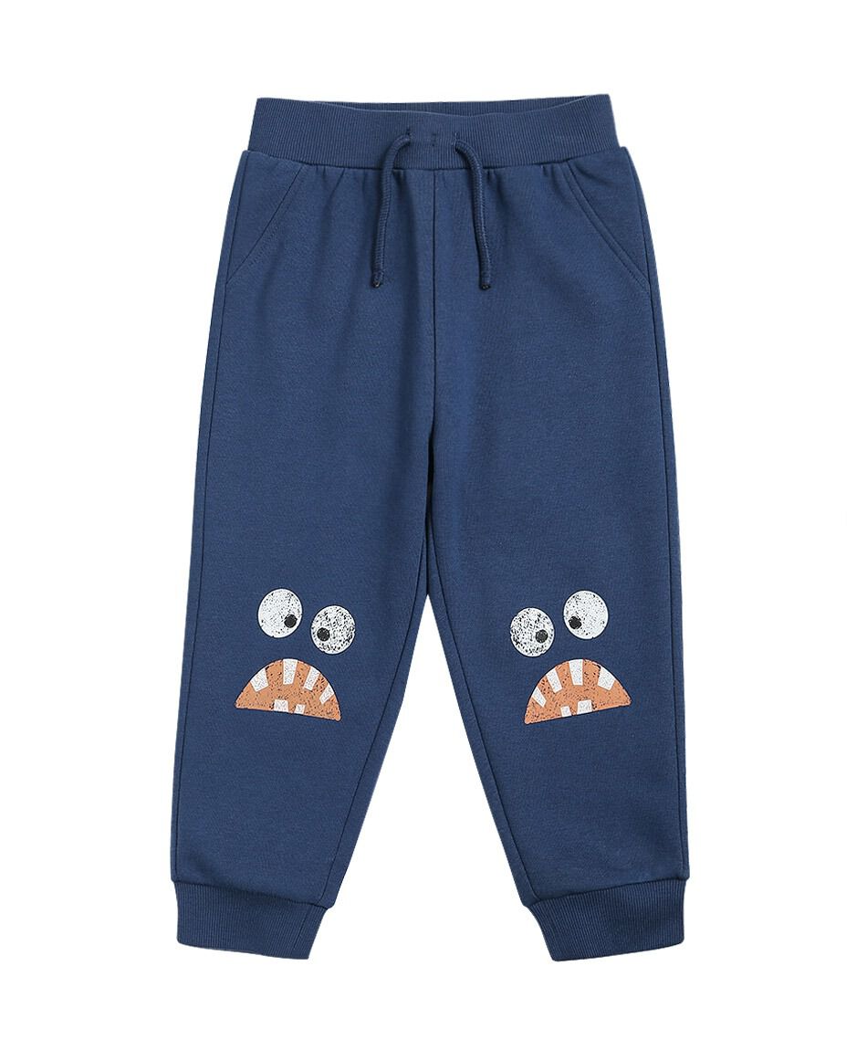 Pantal&oacute;n beb&eacute; estampado monstruito blue
