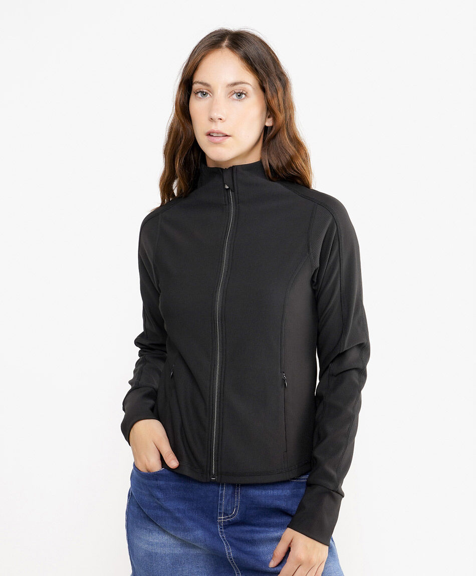 Chaqueta mujer entallada lisa