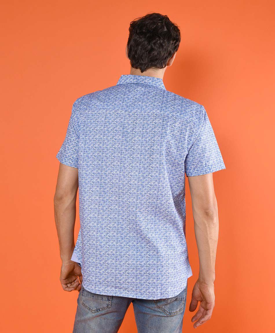 Camisa estampada manga corta