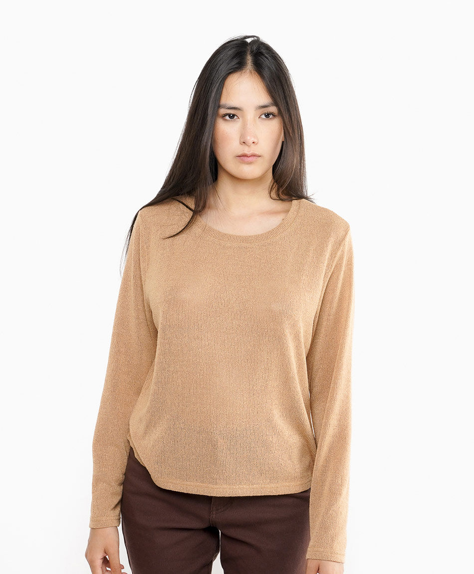 Polera mujer tejido jersey
