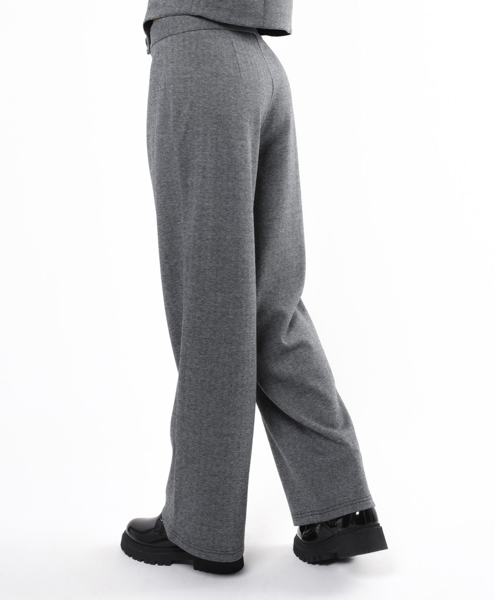 Pantalón mujer gris wide Pantalón mujer gris wide