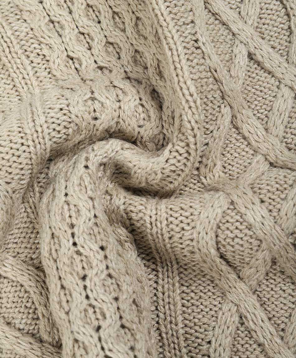 Sweater hombre cierre medio beige