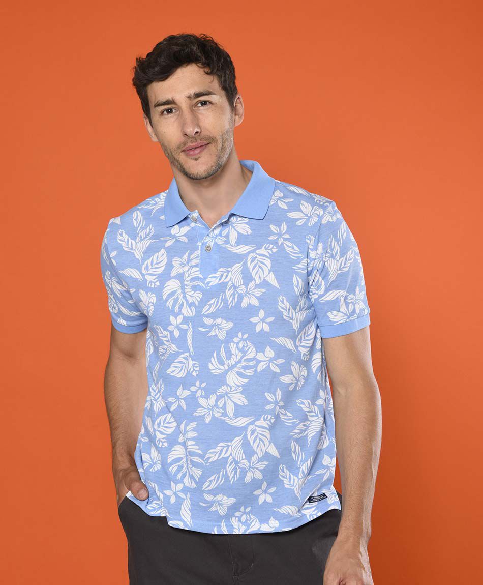 Polera manga corta cuello piqu&eacute;