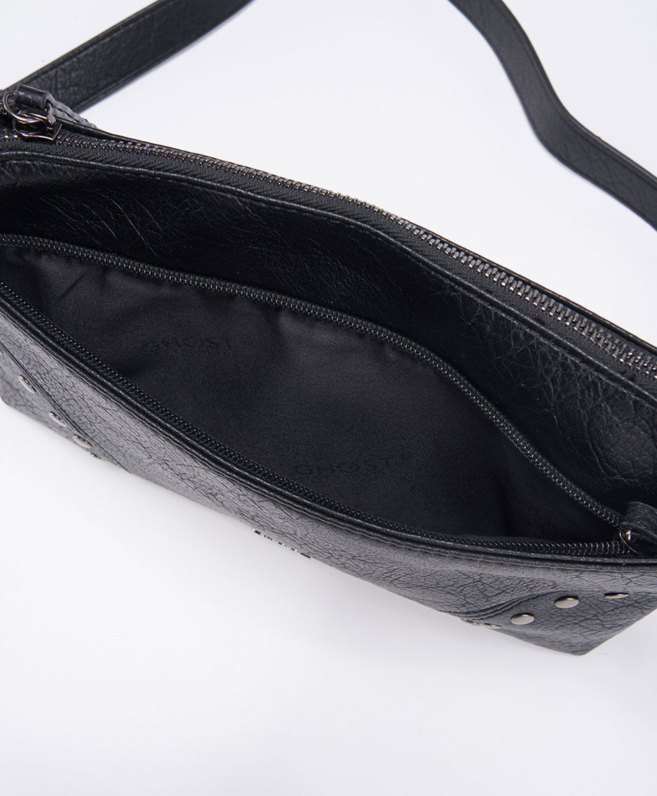 Mini cartera mujer textura tachas