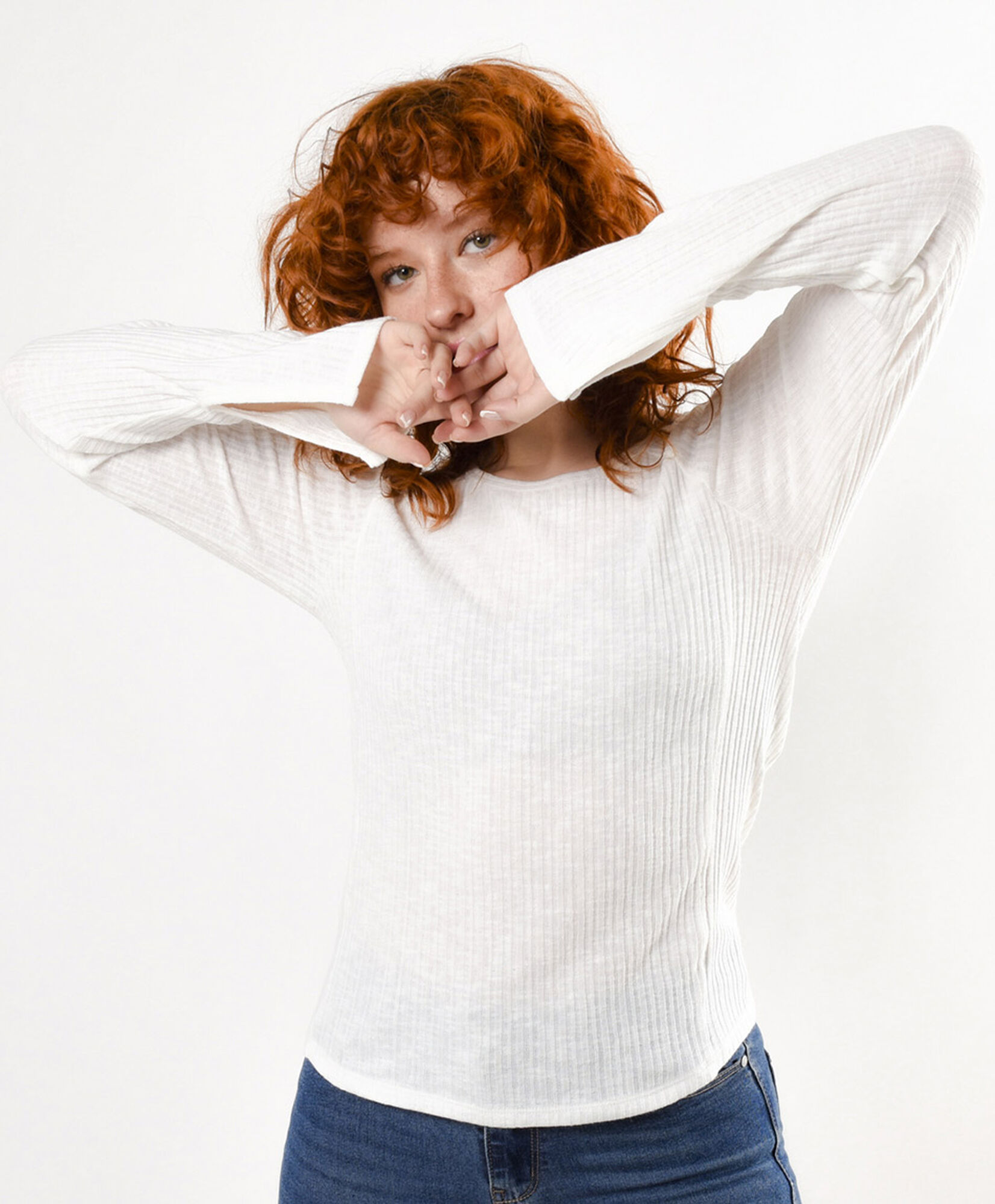 Polera mujer manga abierta Polera mujer manga abierta