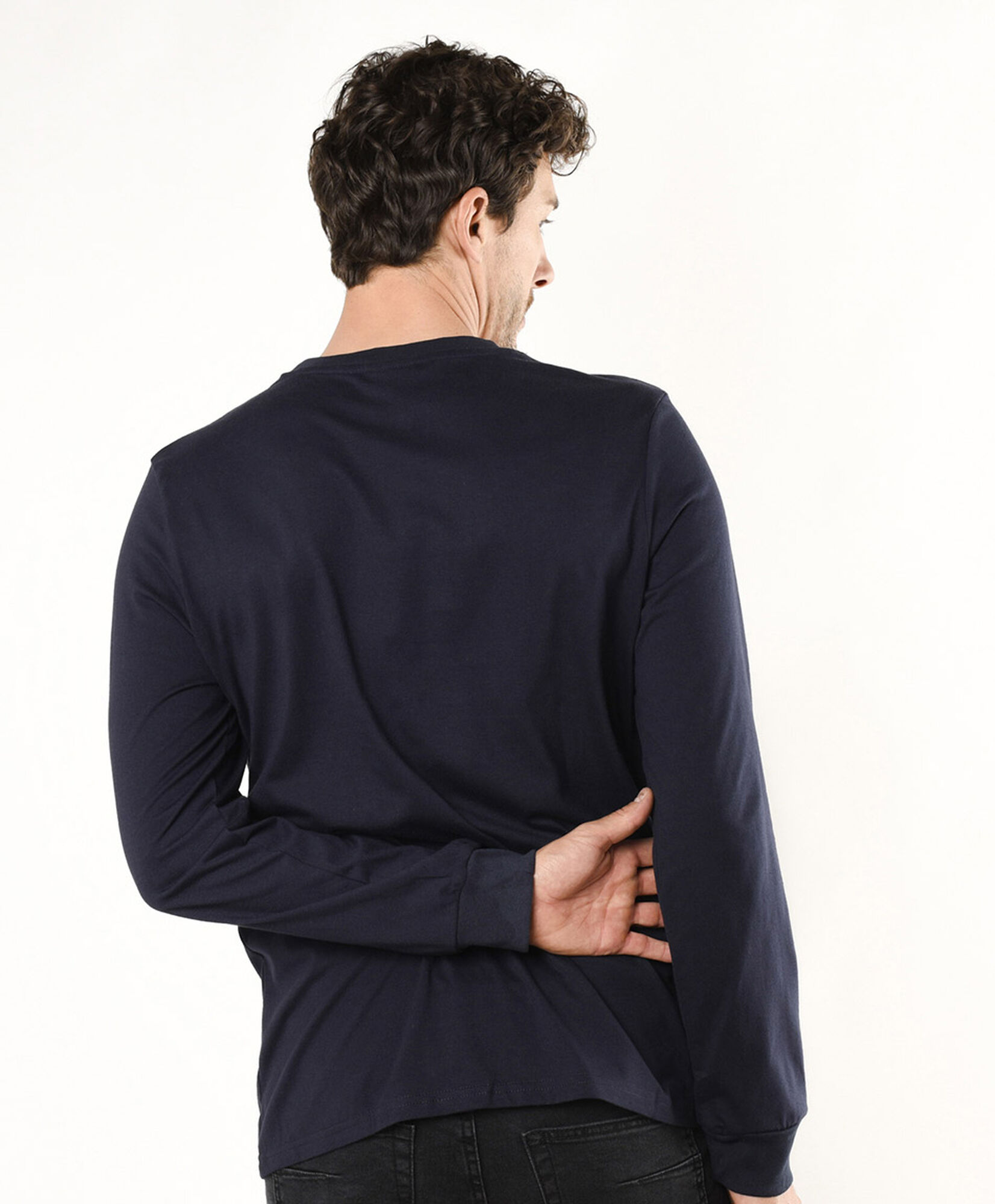 Polera hombre lisa manga larga Polera hombre lisa manga larga