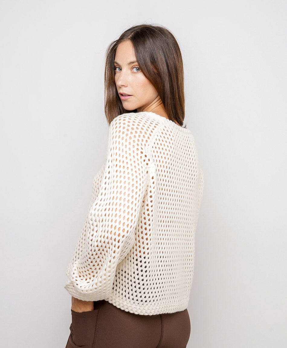 Sweater mujer calado delicado