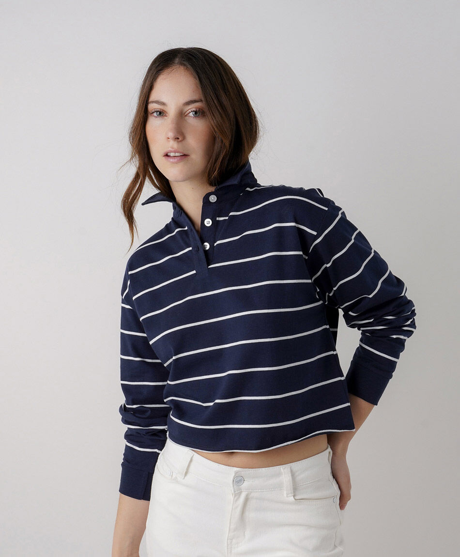Poler&oacute;n mujer l&iacute;neas polo