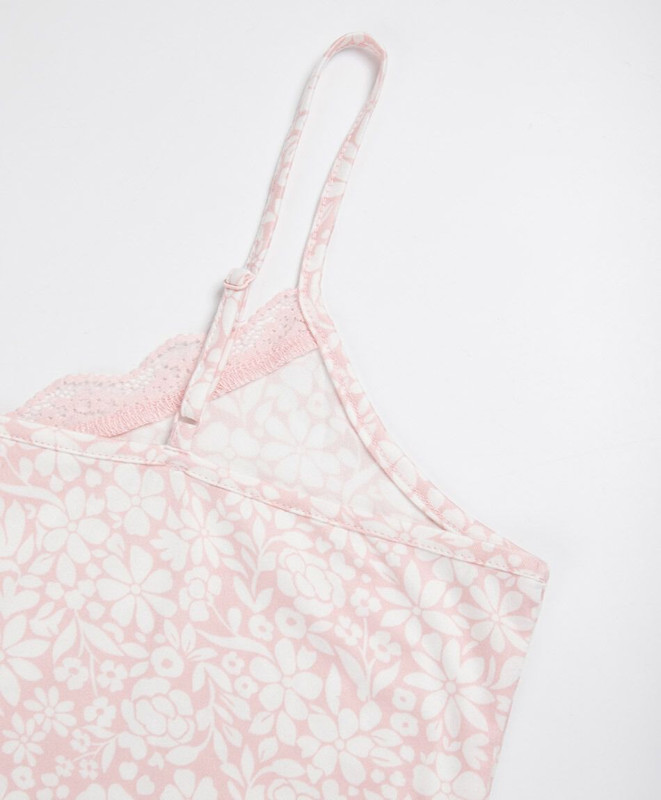 Baby doll mujer floreado botones rosado