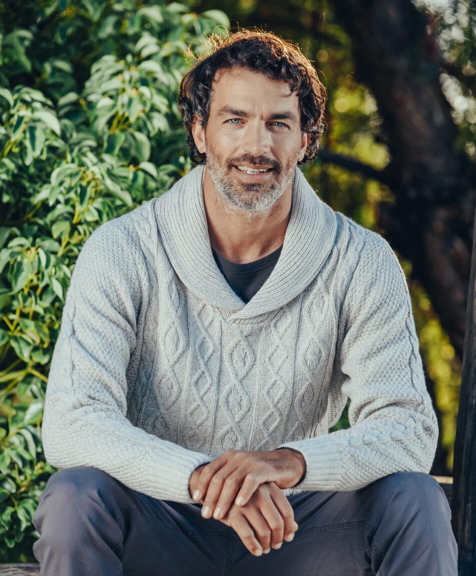 Sweater hombre cuello cruzado