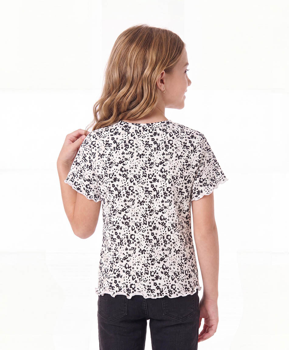 Polera ni&ntilde;a dise&ntilde;o acanalado
