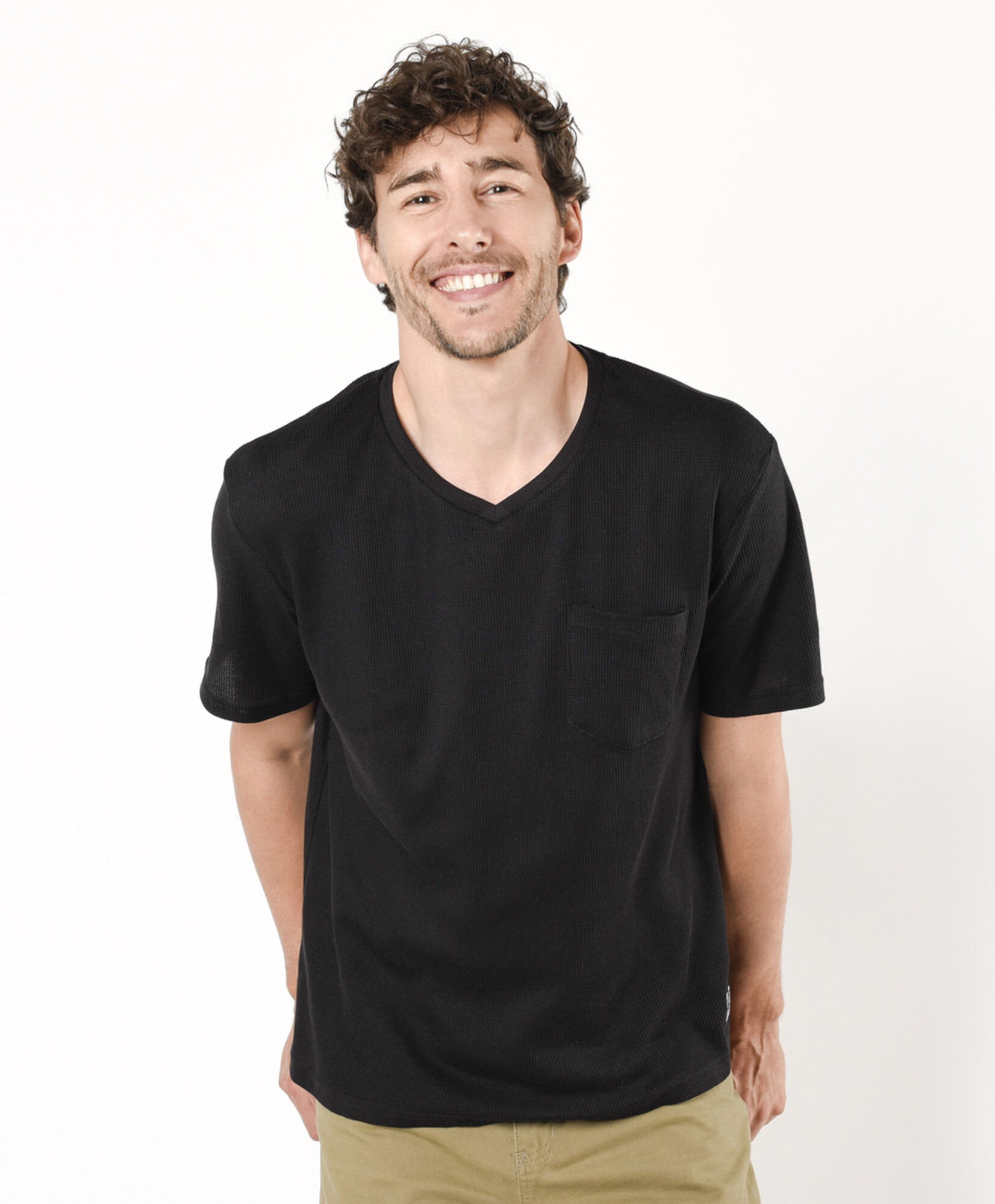 Polera hombre textura bolsillo Polera hombre textura bolsillo