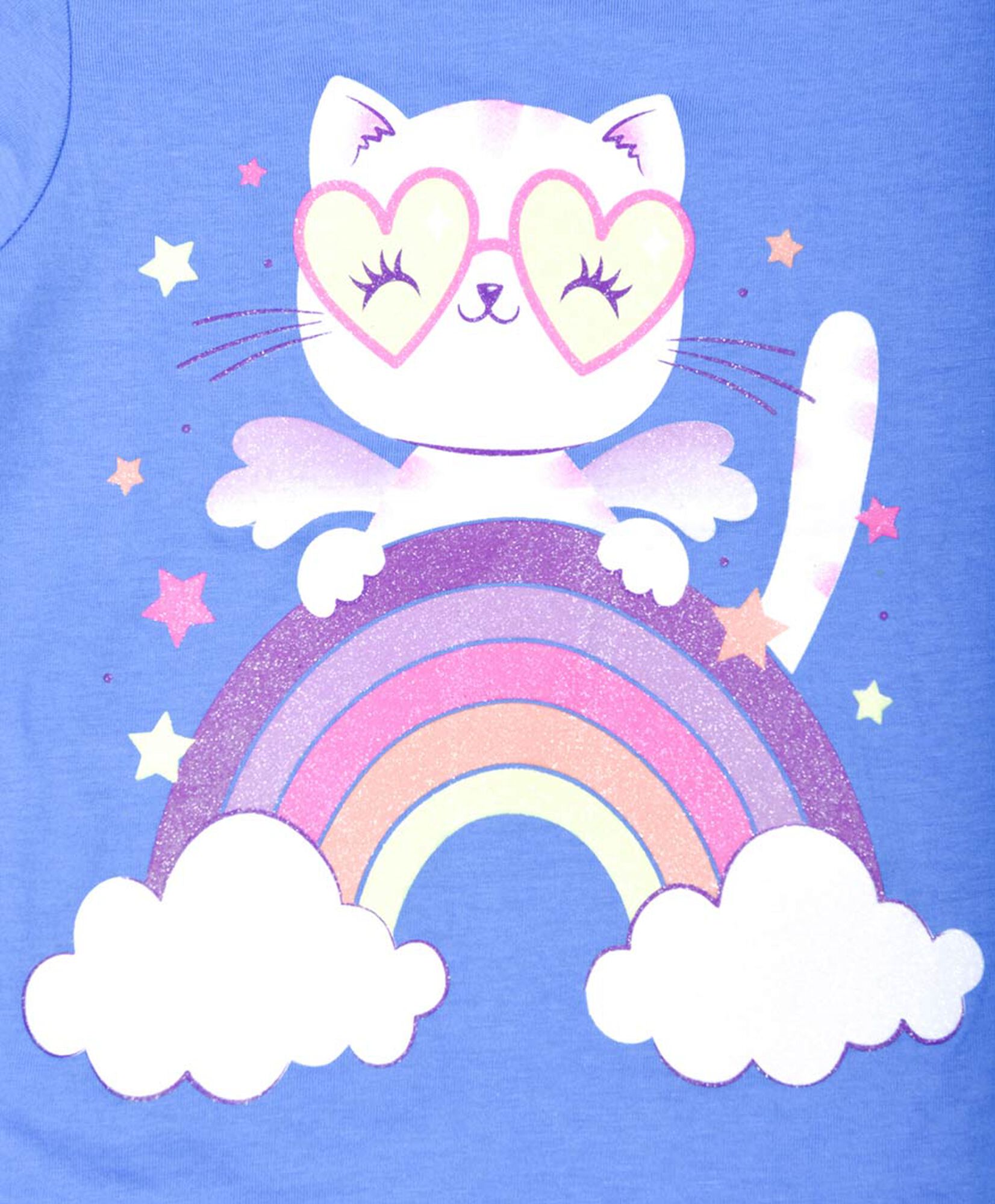 Polera bebé gato en arcoiris Polera bebé gato en arcoiris