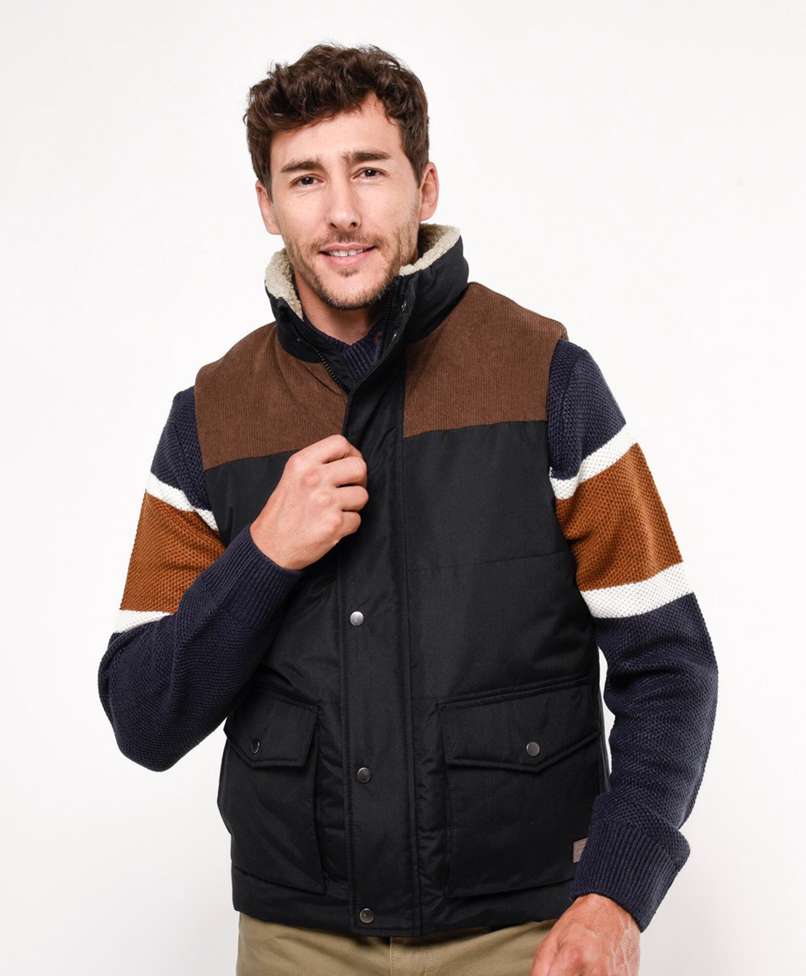 Parka hombre sin mangas mix Parka hombre sin mangas mix