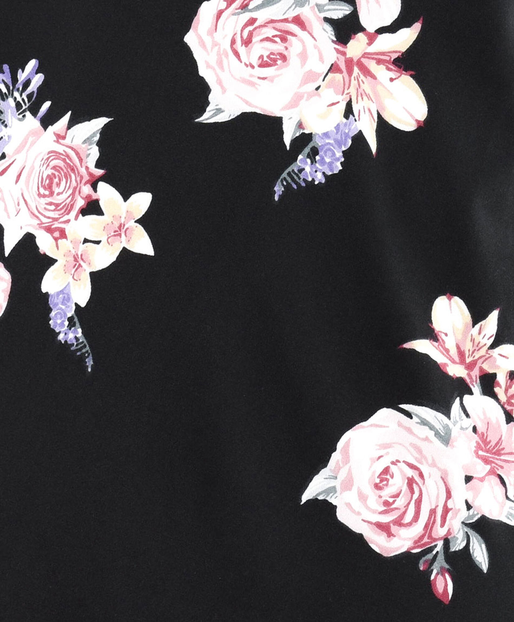Camisa mujer floreada negra sin mangas Camisa mujer floreada negra sin mangas