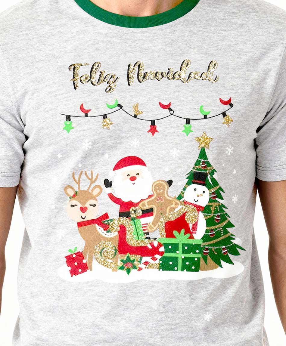 Pijama hombre navidad rojo