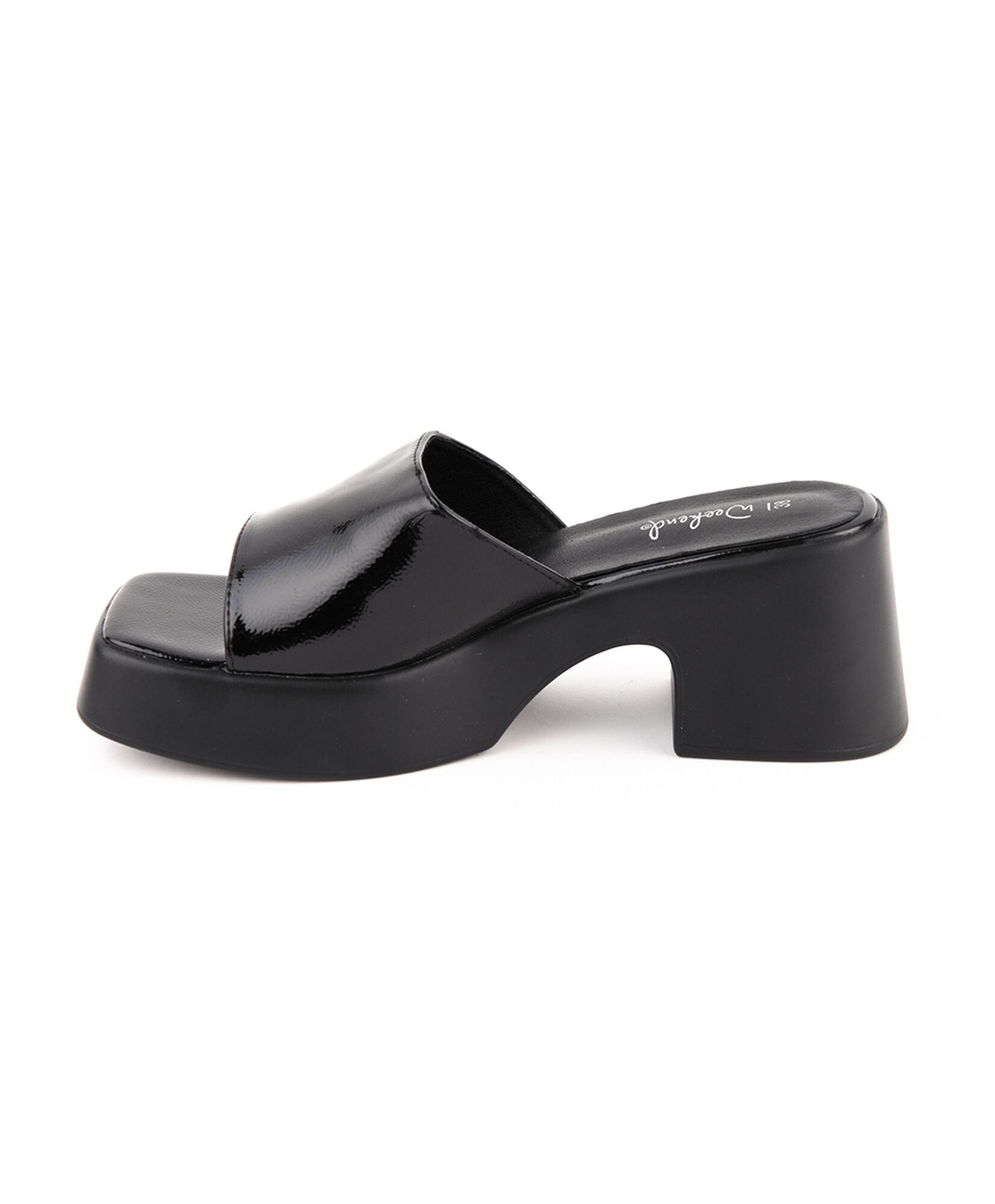 Sandalia mujer charol taco medio Sandalia mujer charol taco medio