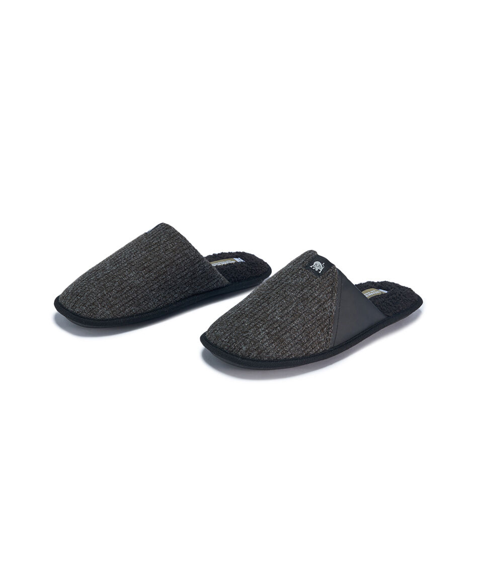 Pantufla hombre tejido grey