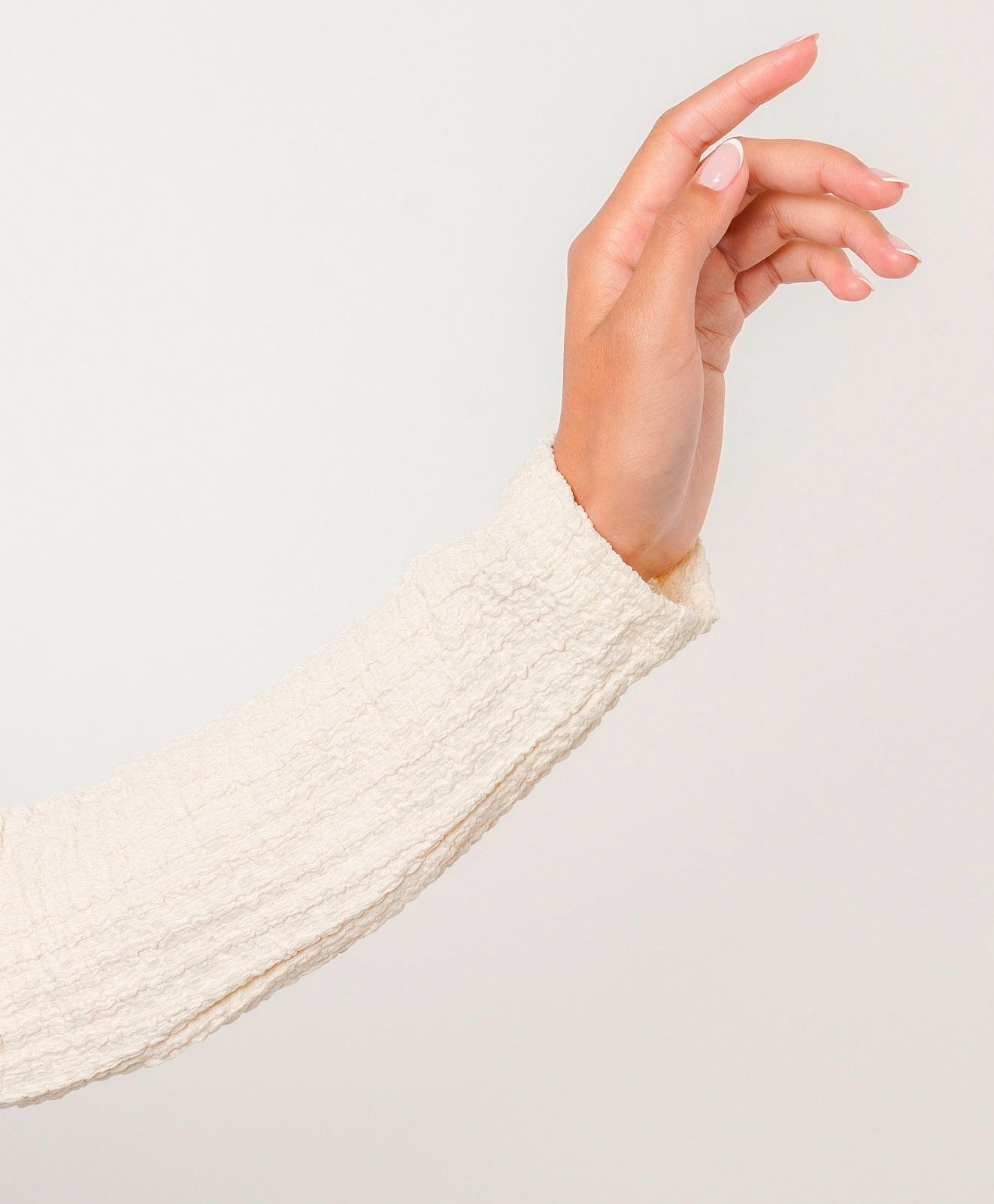 Blusa mujer jacquard botones