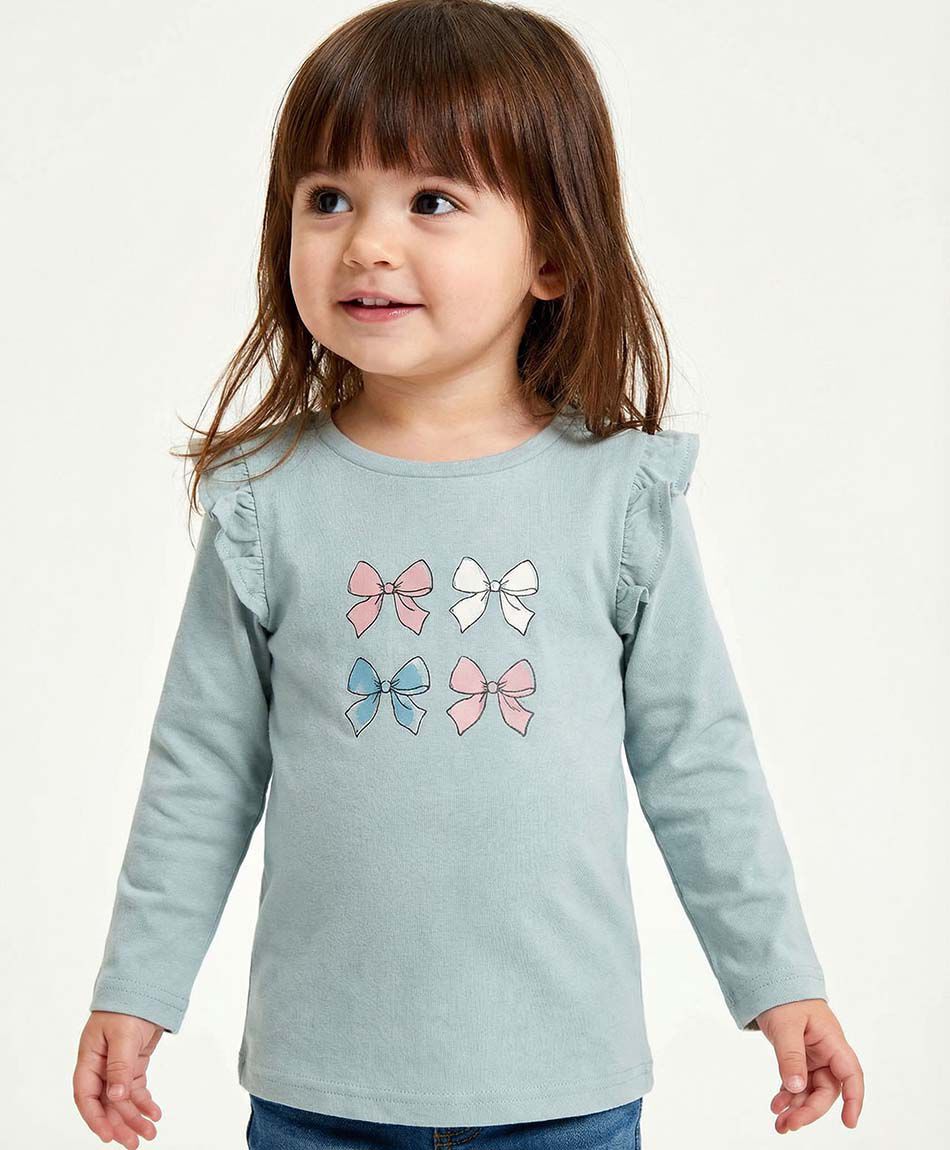 Polera beb&eacute; manga larga dise&ntilde;o mo&ntilde;itos