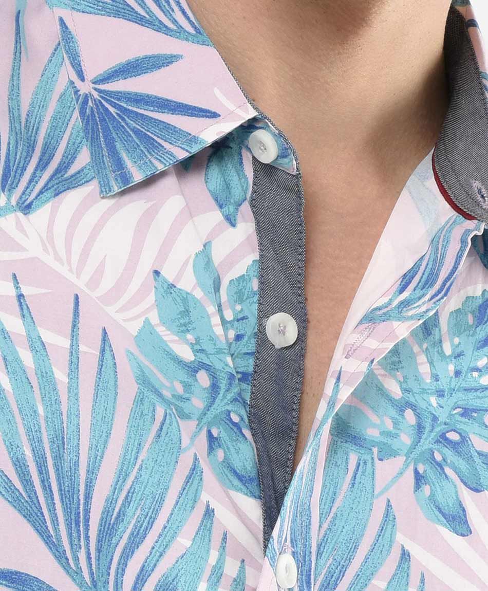 Camisa estampada tropical